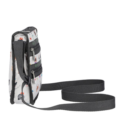 MEDIUM 3-ZIP CROSSBODY 中型三層拉鍊斜背包 - 俏皮貓咪