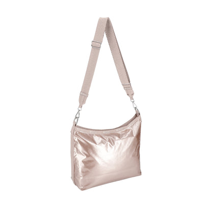 MEDIUM ZIP SHOULDER BAG 中型拉鍊肩背包 - 玫瑰金