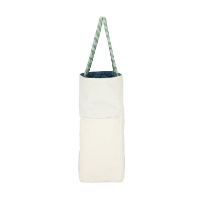 LARGE 2 WAY TOTE 大型雙面托特包 -  湛藍/霜白