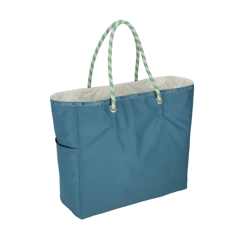 LARGE 2 WAY TOTE 大型雙面托特包 -  湛藍/霜白