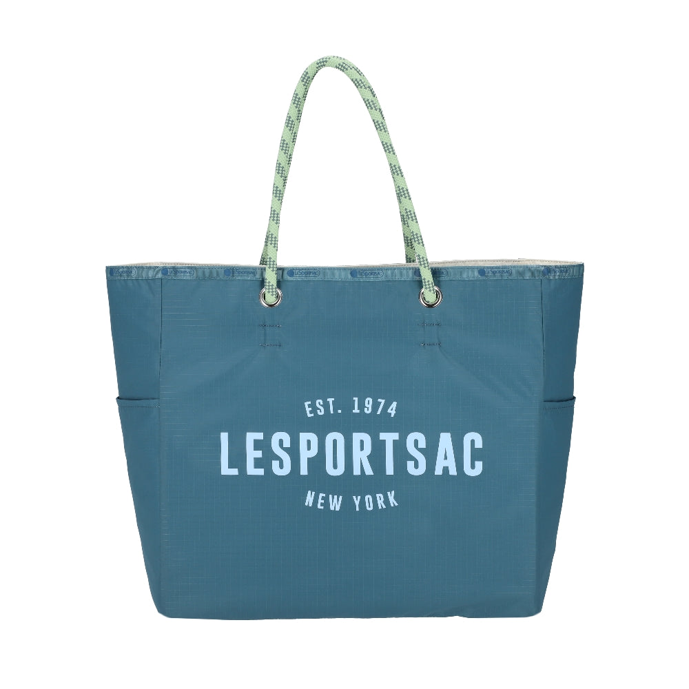 LARGE 2 WAY TOTE 大型雙面托特包 -  湛藍/霜白
