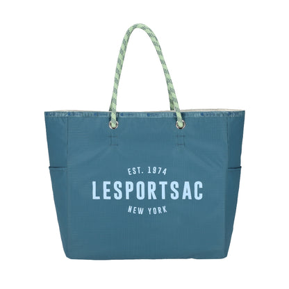 LARGE 2 WAY TOTE 大型雙面托特包 -  湛藍/霜白