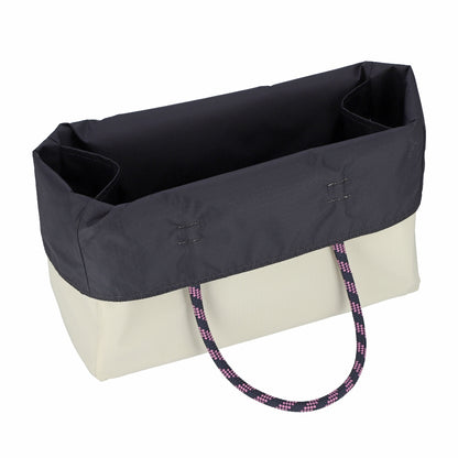LARGE 2 WAY TOTE 大型雙面托特包 -  奶油米白/深海藍