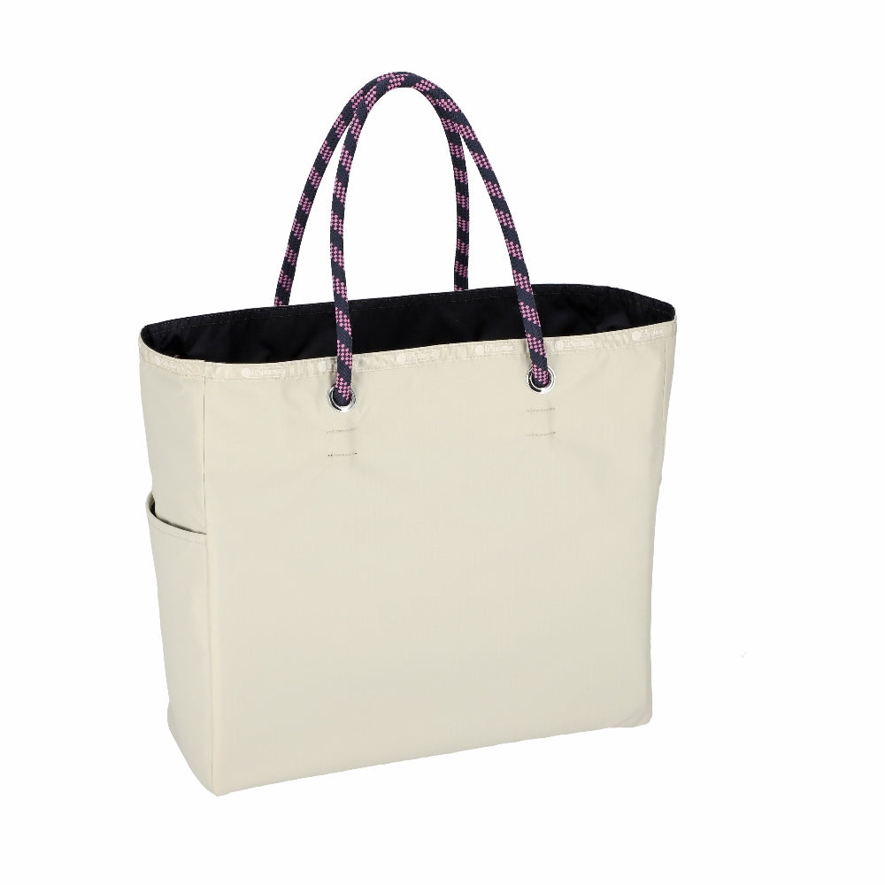 LARGE 2 WAY TOTE 大型雙面托特包 -  奶油米白/深海藍