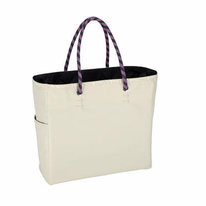 LARGE 2 WAY TOTE 大型雙面托特包 -  奶油米白/深海藍