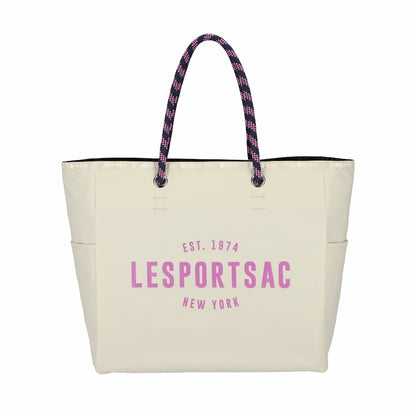 LARGE 2 WAY TOTE 大型雙面托特包 -  奶油米白/深海藍