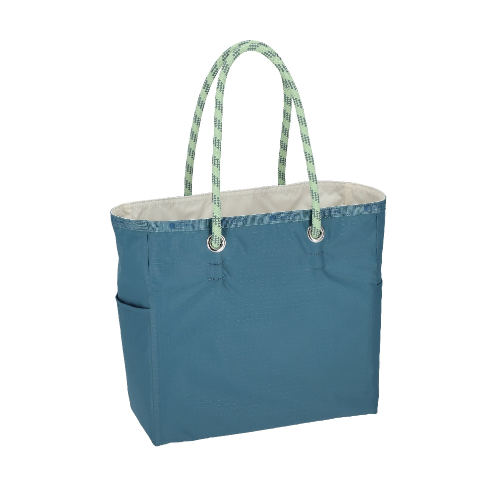 ML 2 WAY TOTE 中大型雙面托特包 - 湛藍/霜白