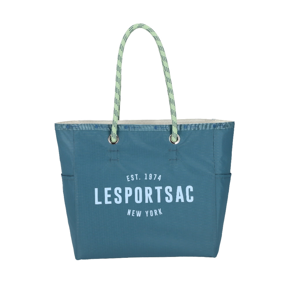 ML 2 WAY TOTE 中大型雙面托特包 - 湛藍/霜白