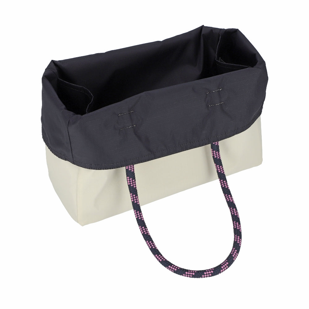 ML 2 WAY TOTE 中大型雙面托特包 - 奶油米白/深海藍
