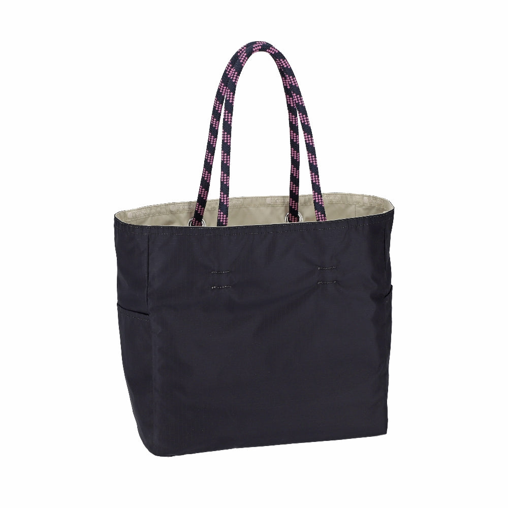 ML 2 WAY TOTE 中大型雙面托特包 - 奶油米白/深海藍
