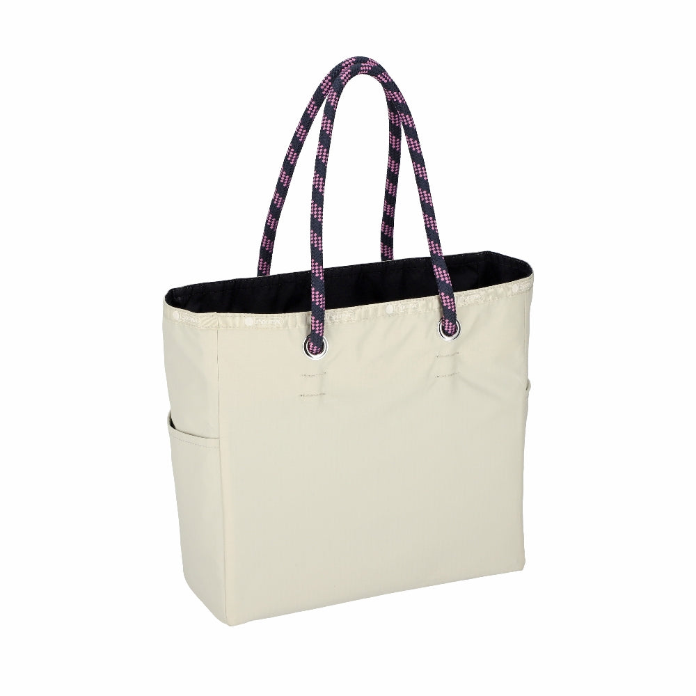 ML 2 WAY TOTE 中大型雙面托特包 - 奶油米白/深海藍
