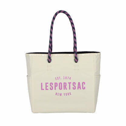 ML 2 WAY TOTE 中大型雙面托特包 - 奶油米白/深海藍