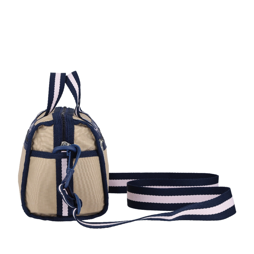 MINI DUFFEL CROSSBODY 迷你筒狀肩背包 - 滾邊海軍藍