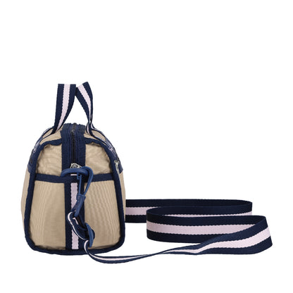 MINI DUFFEL CROSSBODY 迷你筒狀肩背包 - 滾邊海軍藍