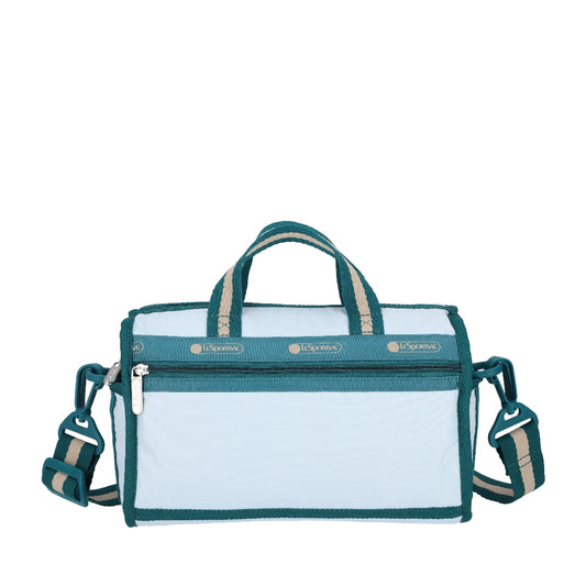 MINI DUFFEL CROSSBODY 迷你筒狀肩背包 - 滾邊晴空藍