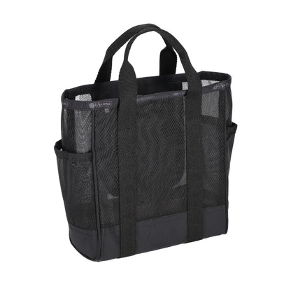 SHEER MED OPEN TOTE 半透明手提托特包 - 黑色透紗