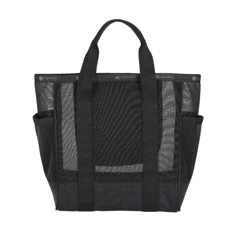 SHEER MED OPEN TOTE 半透明手提托特包 - 黑色透紗