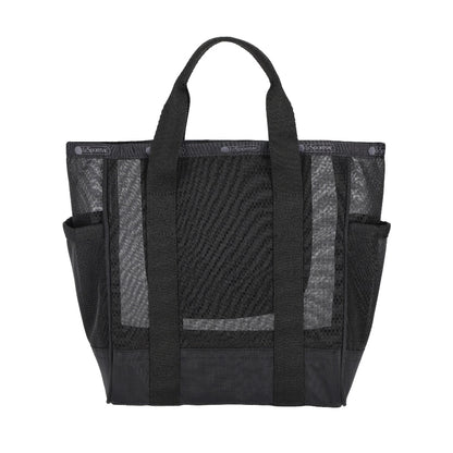 SHEER MED OPEN TOTE 半透明手提托特包 - 黑色透紗