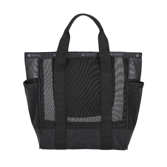 SHEER MED OPEN TOTE 半透明手提托特包 - 黑色透紗