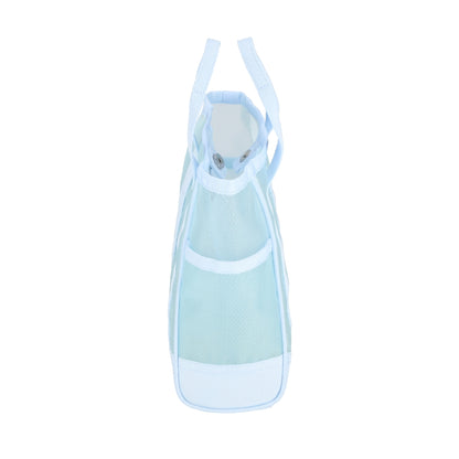 SHEER MED OPEN TOTE 半透明手提托特包 - 冰藍透紗