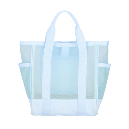 SHEER MED OPEN TOTE 半透明手提托特包 - 冰藍透紗