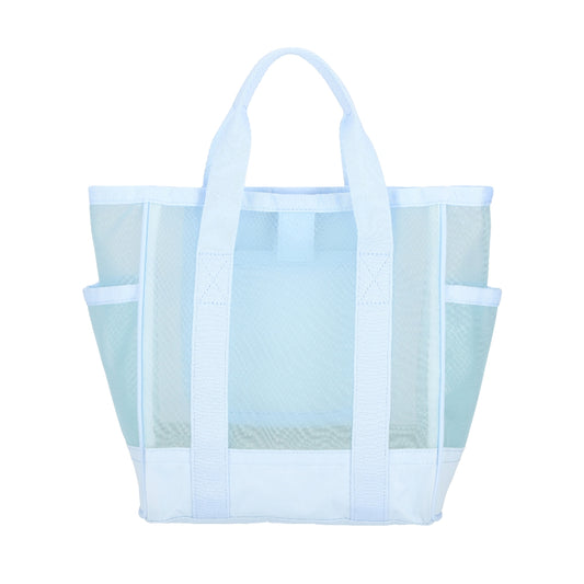SHEER MED OPEN TOTE 半透明手提托特包 - 冰藍透紗