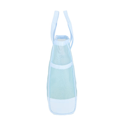 SHEER MED OPEN TOTE 半透明手提托特包 - 冰藍透紗