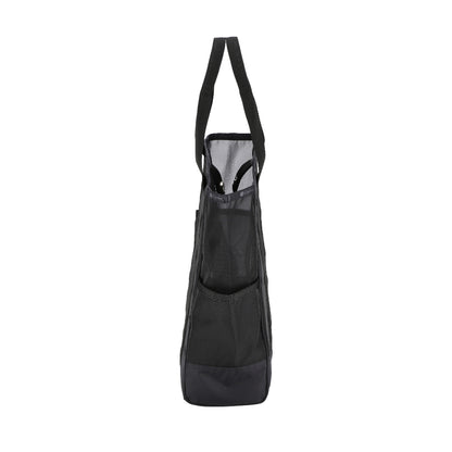 SHEER LARGE OPEN TOTE 半透明大型托特包 - 黑色透紗