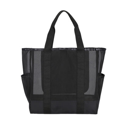 SHEER LARGE OPEN TOTE 半透明大型托特包 - 黑色透紗