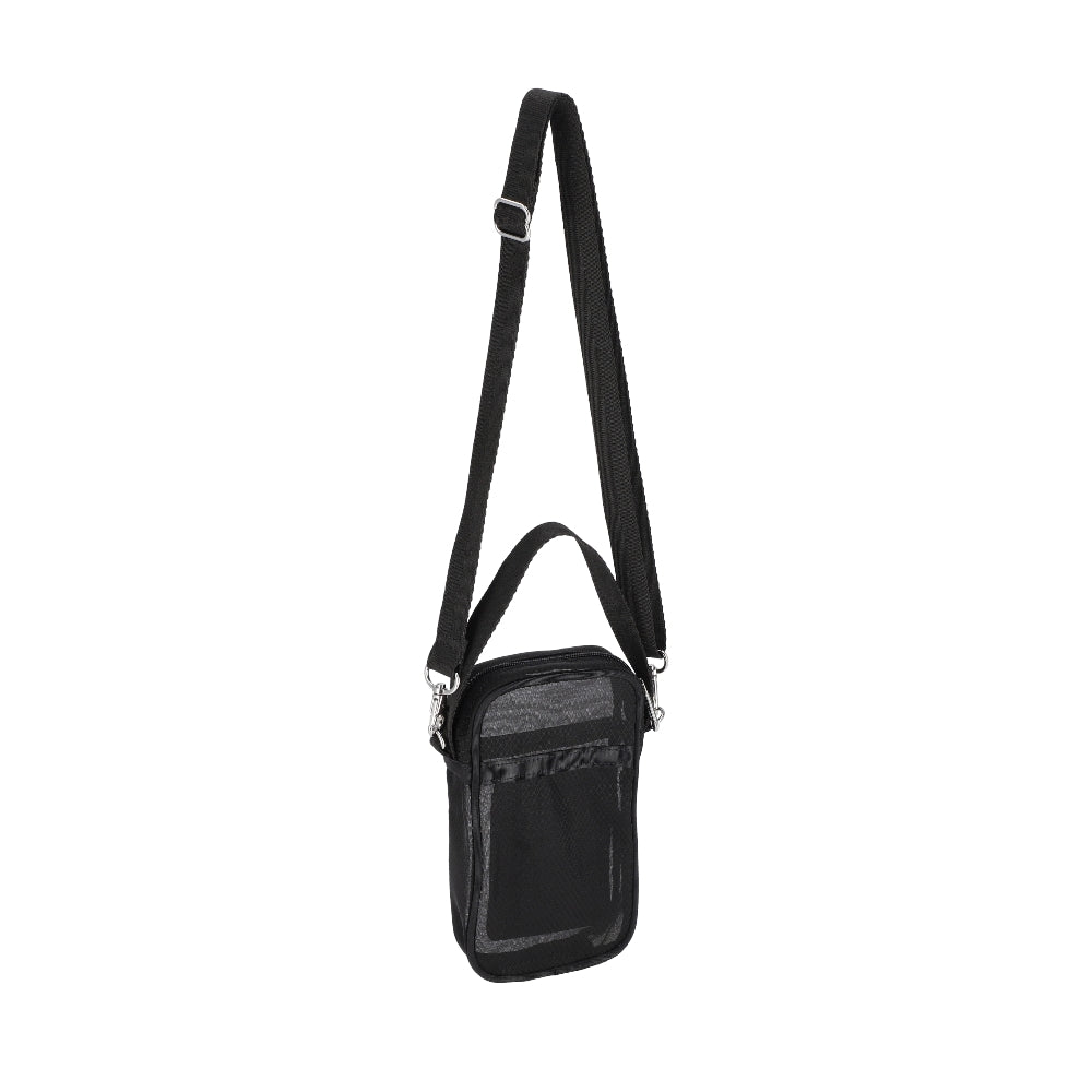 SHEER MINI PHONE CROSSBODY 半透明迷你手機包 - 黑色透紗