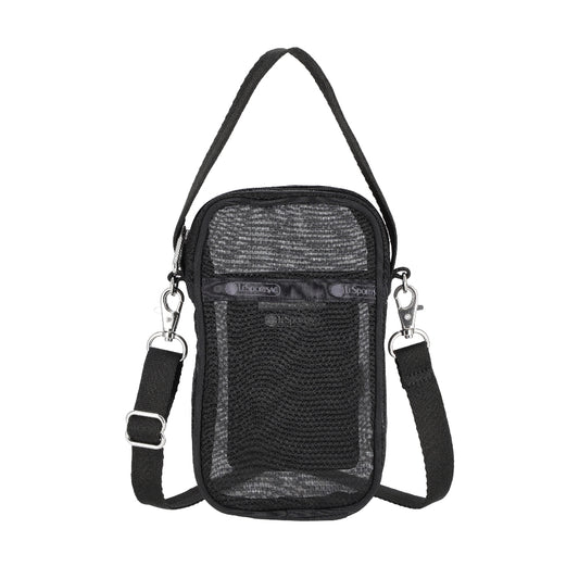 SHEER MINI PHONE CROSSBODY 半透明迷你手機包 - 黑色透紗