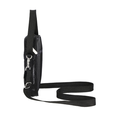SHEER MINI PHONE CROSSBODY 半透明迷你手機包 - 黑色透紗