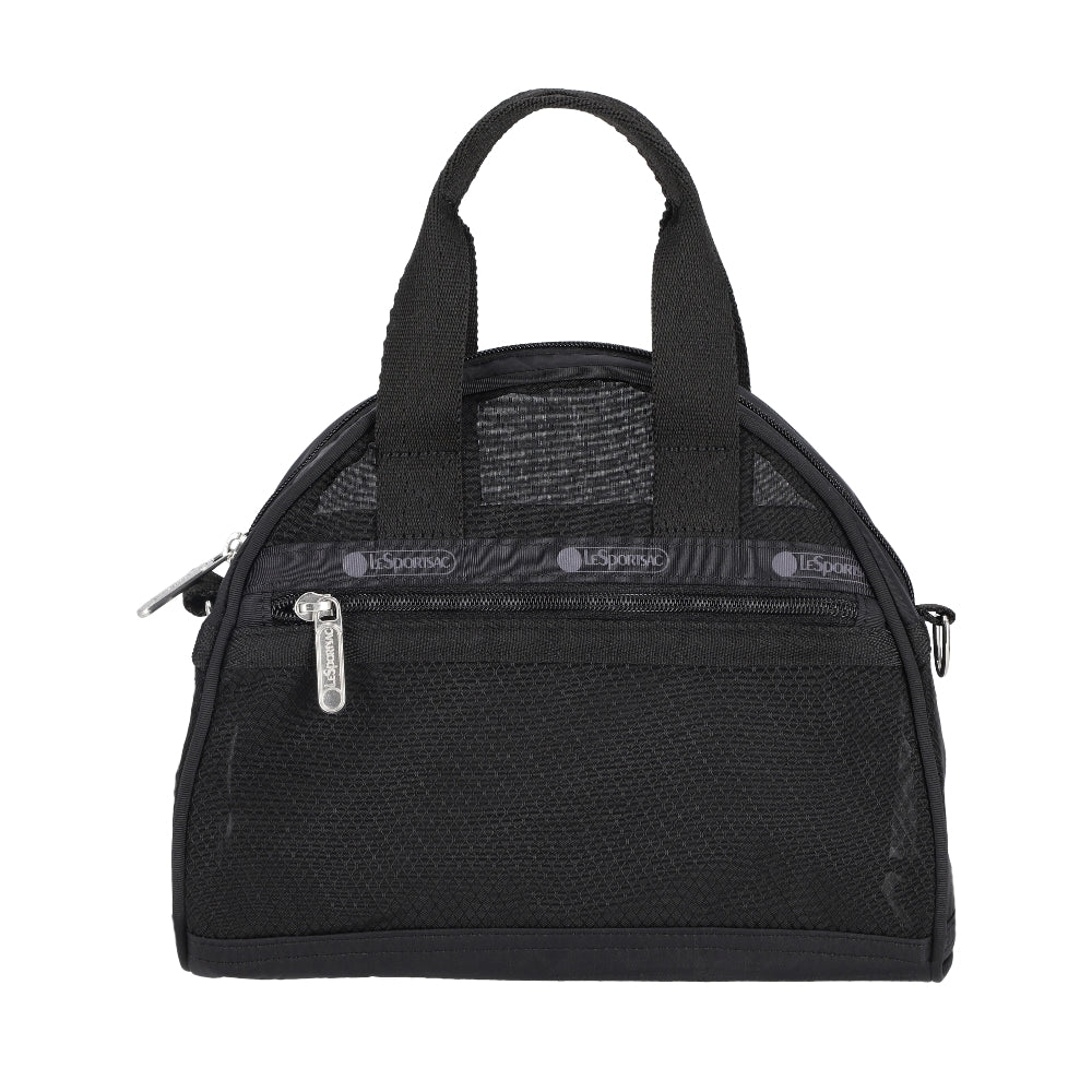 SHEER ROUND SM SATCHEL 半透明小型手提包 - 黑色透紗