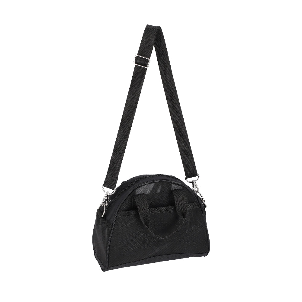 SHEER ROUND SM SATCHEL 半透明小型手提包 - 黑色透紗