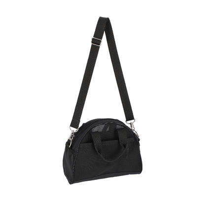 SHEER ROUND SM SATCHEL 半透明小型手提包 - 黑色透紗