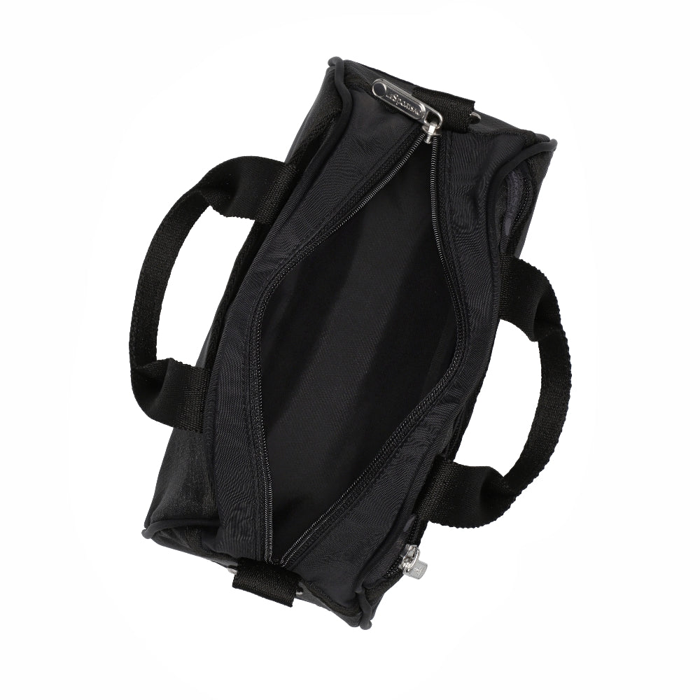 SHEER ROUND SM SATCHEL 半透明小型手提包 - 黑色透紗