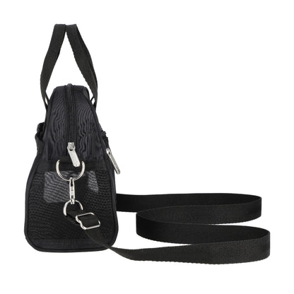 SHEER ROUND SM SATCHEL 半透明小型手提包 - 黑色透紗