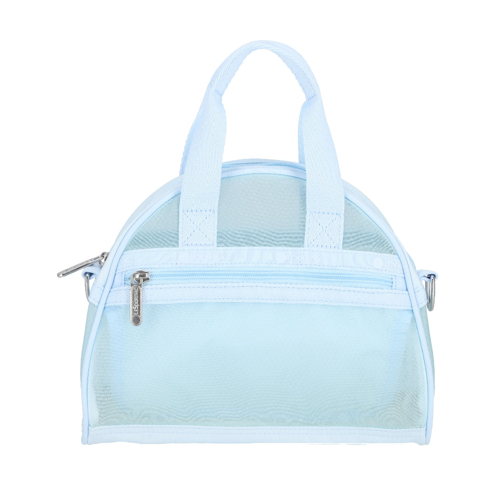 SHEER ROUND SM SATCHEL 半透明小型手提包 - 冰藍透紗