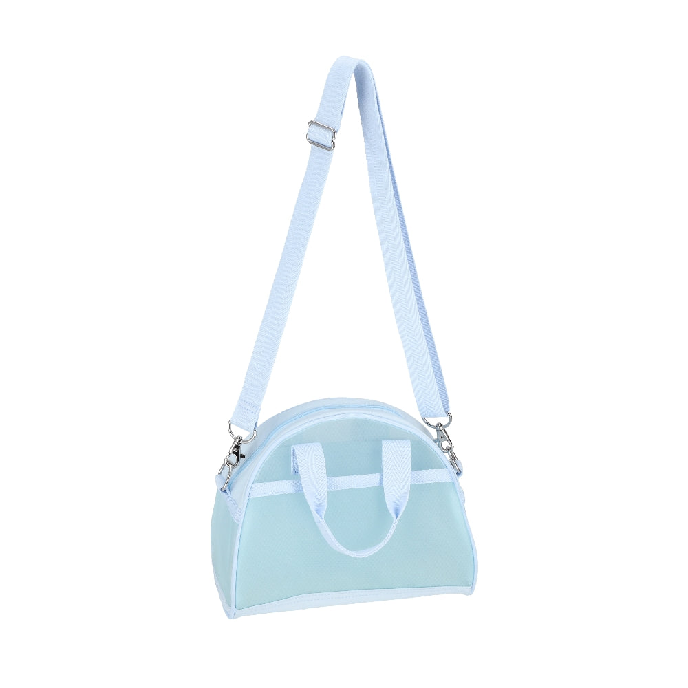SHEER ROUND SM SATCHEL 半透明小型手提包 - 冰藍透紗