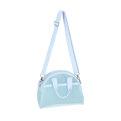 SHEER ROUND SM SATCHEL 半透明小型手提包 - 冰藍透紗