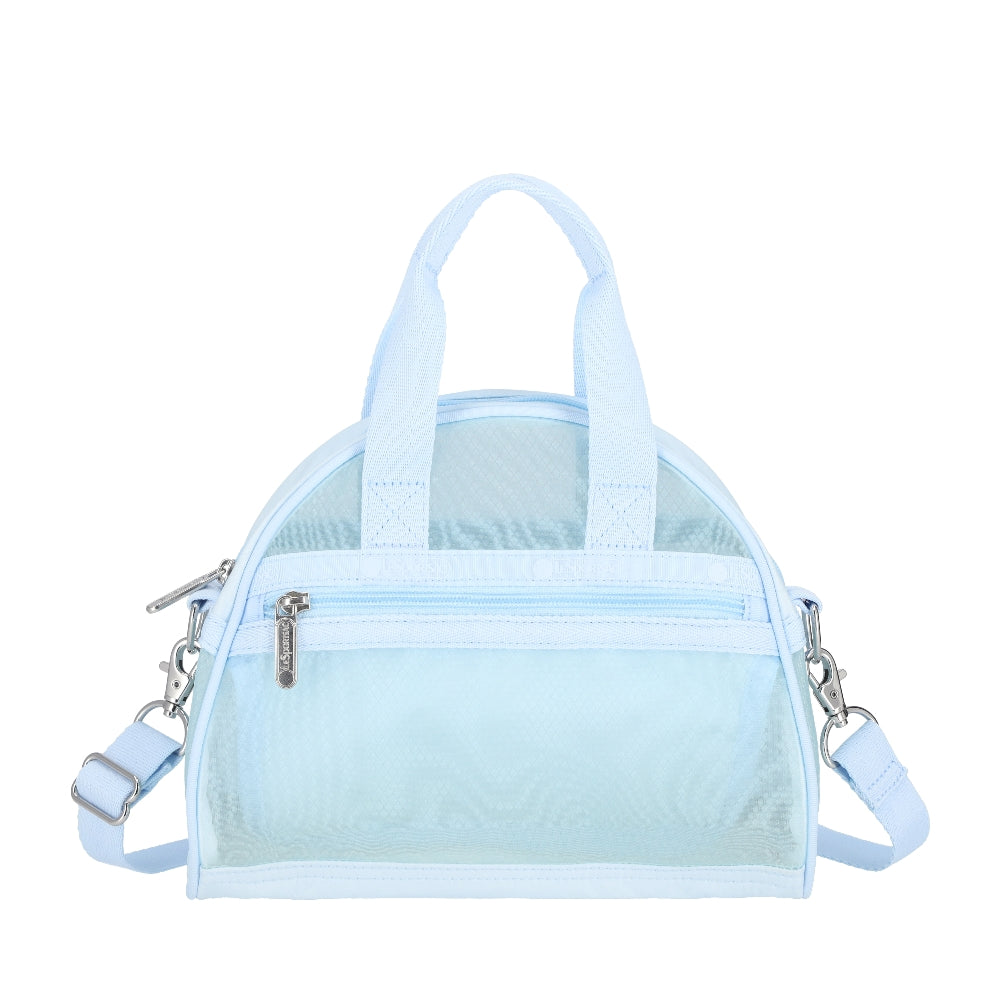 SHEER ROUND SM SATCHEL 半透明小型手提包 - 冰藍透紗