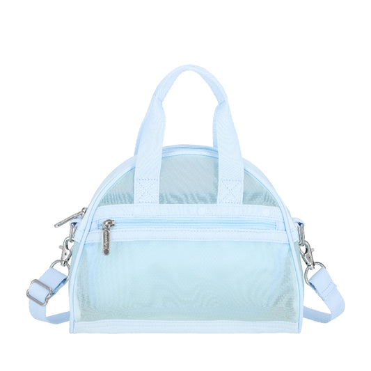SHEER ROUND SM SATCHEL 半透明小型手提包 - 冰藍透紗