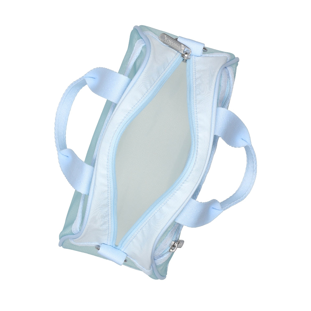 SHEER ROUND SM SATCHEL 半透明小型手提包 - 冰藍透紗