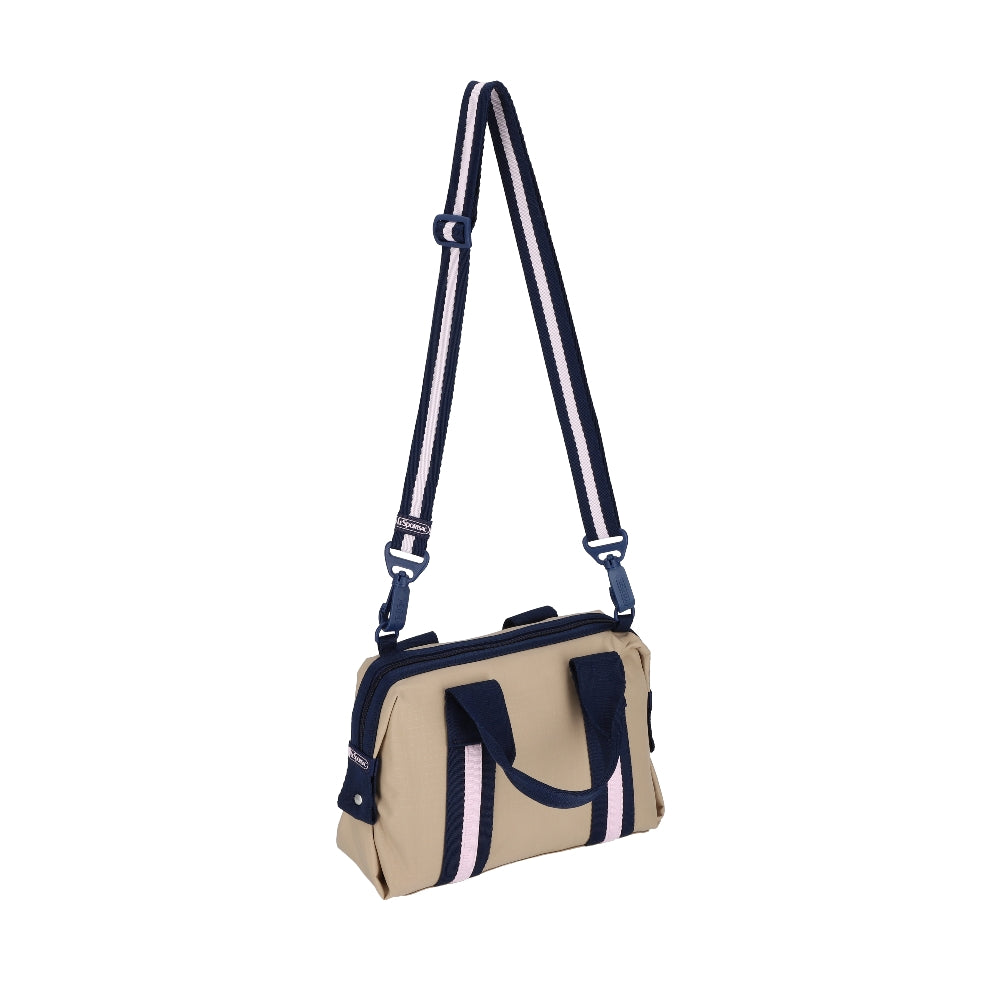 TOP HANDLE SATCHEL 手提波士頓包 - 滾邊海軍藍