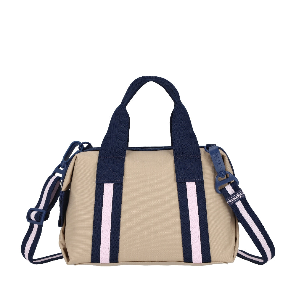 TOP HANDLE SATCHEL 手提波士頓包 - 滾邊海軍藍
