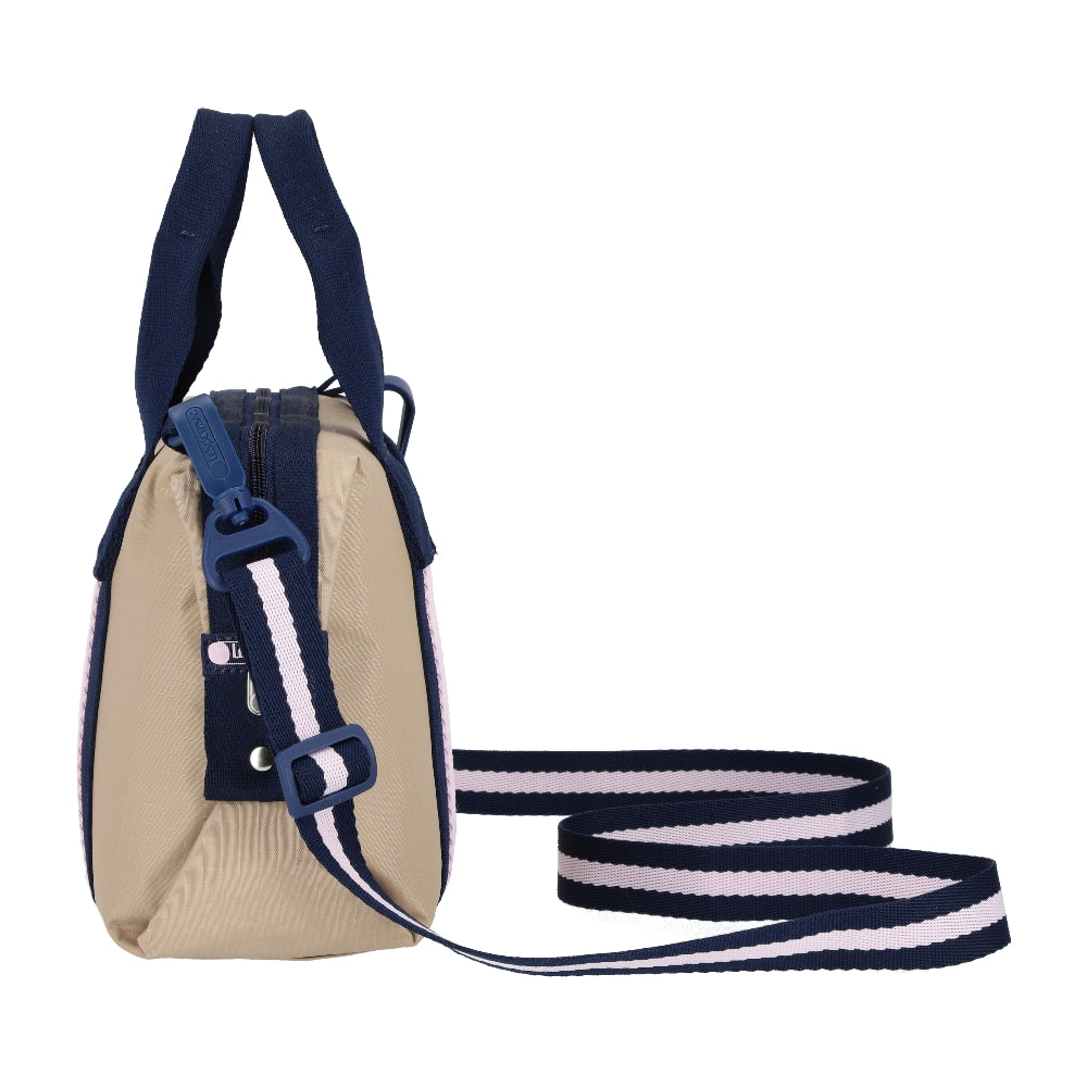 TOP HANDLE SATCHEL 手提波士頓包 - 滾邊海軍藍
