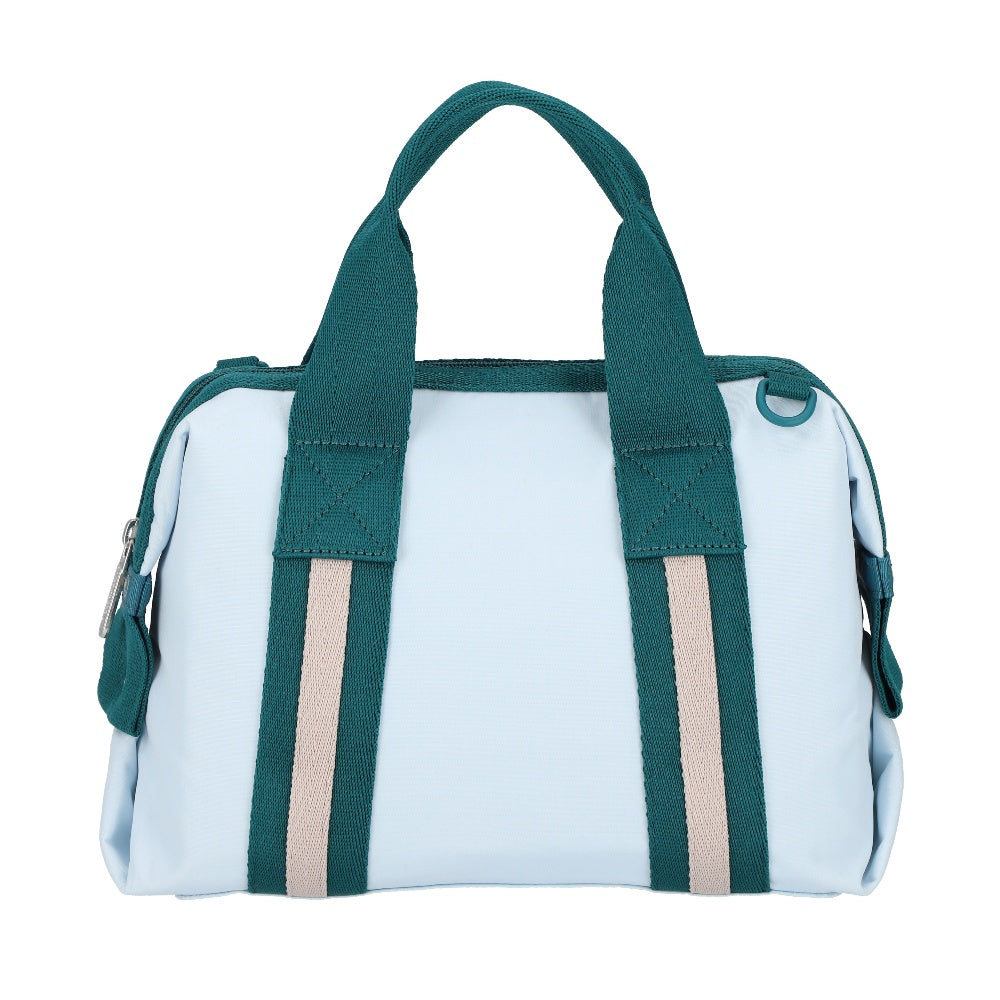 TOP HANDLE SATCHEL 手提波士頓包 - 滾邊晴空藍