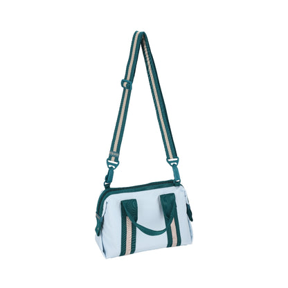TOP HANDLE SATCHEL 手提波士頓包 - 滾邊晴空藍