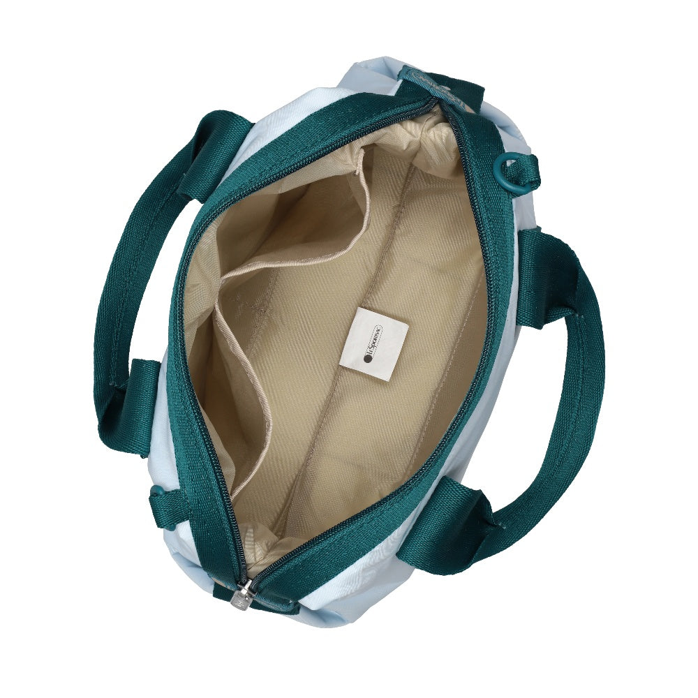 TOP HANDLE SATCHEL 手提波士頓包 - 滾邊晴空藍
