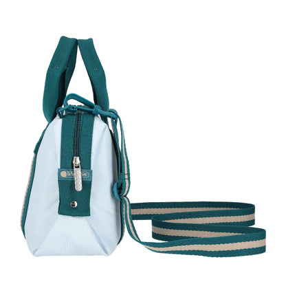 TOP HANDLE SATCHEL 手提波士頓包 - 滾邊晴空藍